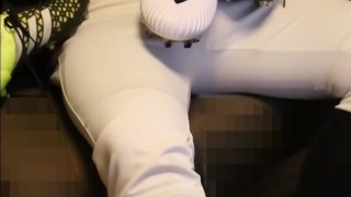 乳首モロ感の野球選手がサッカー部のでかいスパイクとくさいサカストでソックスオナニー