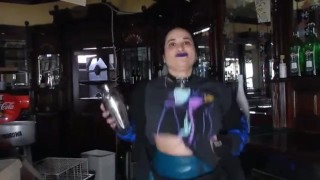 BOUNCING MY BOOBS IN AN ABANDONED PUB