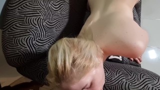 After meeting her at mall, this Babe Girl Sucked my big Cock and eat my Cum in my home