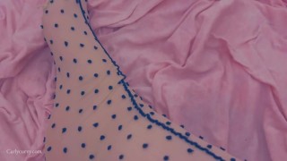 Side view of heels with nylons and more! 