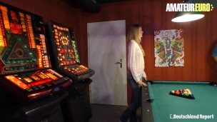 DEUTSCHLANDREPORT - Big Ass Blonde Is In The Mood For Hot Sex In The Game Room - amateurEURO