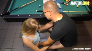 DEUTSCHLANDREPORT - Big Ass Blonde Is In The Mood For Hot Sex In The Game Room - amateurEURO