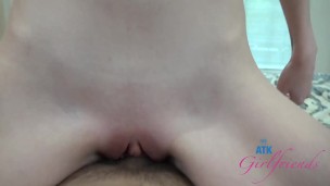 amateur babe Brooke Johnson takes it deep in nearly every position and cums on cock (GFE POV)