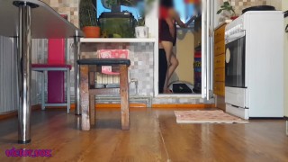 the husband was a little distracted and the wife without panties seduced a mutual friend