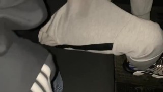 Amateur gay sex in the car without a condom in sportswear