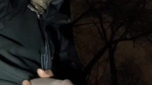 Gorgeous Big ebony Dick Nutting & Pissing In The Woods
