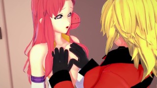 Super Robot Wars 30 Lacus and Cagali lesbian play 3D HENTAI