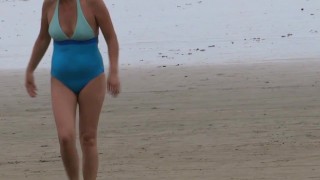 My wife on the beach enjoys first time sex with her best friend's husband, real cuckold husband