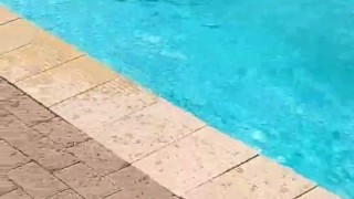 Hot and Horny day at the pool friend recording me