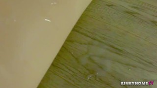 GIRL MISTRESS LETS THE GUY SLAVE FUCK THE DOLL. EPIC GUY ORGASM!