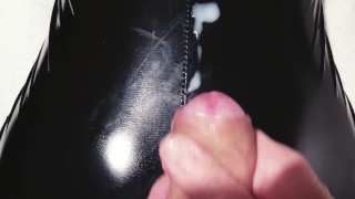 Latex girl fucked on the table