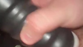 Chubby virgin wants to fuck real pussy, instead fucks fleshlight