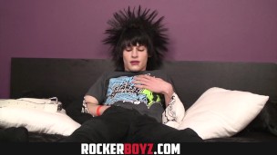 Rocker Boyz - Crazy Hair Emo Twink Wanks His Dick