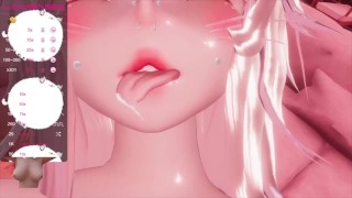 VRChat Neko Waifu Masturbates and Cums While Being Watched (Chaturbate)