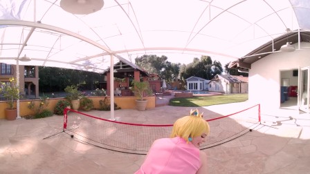 Blonde teen Lilly Bell as PRINCESS PEACH Wants To Be MARIO TENNIS ACE VR Porn