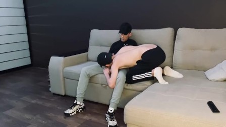 Stud went to a gay teen friend and fucked him hard bareback in Nike sneakers