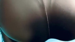 Sexy ass on leather leggings wants to be fucked