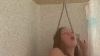 Hot STEAMY shower loud MOANING convulsions
