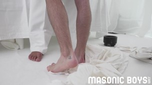 MasonicBoys - Smooth young submissive stripped and bred by mustache daddy