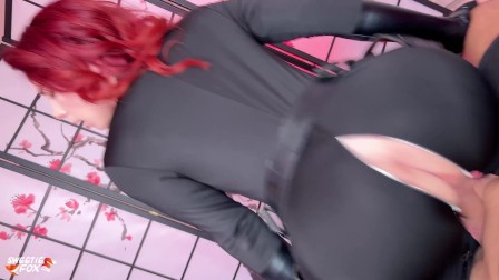 ebony Widow Made Sweet Torture for Russian Ivan, Sucked and Gave Fuck anal Hole - Cosplay Marvel