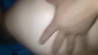 WET TIGHT JUICY PUSSY BACK STROKING MY COCK