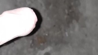 Jerking behind someone's house 