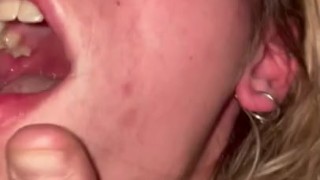 Sorority Girl gets railed until she cums on cock!