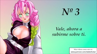 JOI hentai con Mitsuri. Super Gangbang.