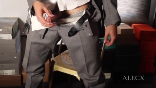 HORNY MAN IN SUIT HUGE DICK CUMSHOT