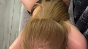 FOXY_RED_X ONLYFANS COCK HUNGRY REDHEADED CUM SLUT, SUCKING COCK AND GETTING HER MOUTH FUCKED HARD