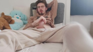 Jerking off and showing my dirty socks + Cumming and showing my dick fill of cum