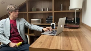 Naughty moment in office!