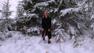 Last snow fall! (Cum eating) - 4k 60fps