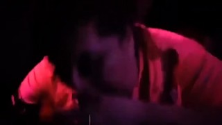 Deepthroat BBC in black light unexpected nutt