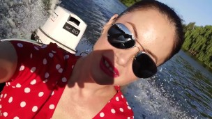 Riding in the boat makes me hot and horny - Wet Kelly