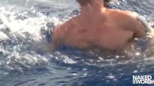 Rimming ass ravaged gay jock relishes anal pleasure and cumshot aboard yacht