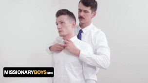 Missionary Boys - Cute Fit Boy Gets His Bubble Butt Oiled Up And Pounded By Older Dude During Ritual