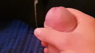 Big dick squirts all over with cum