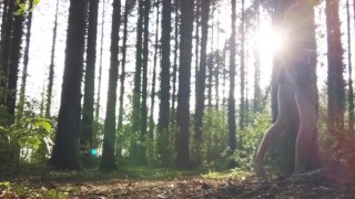Very skinny teen undresses himself on the woods and shows off his body while pissing