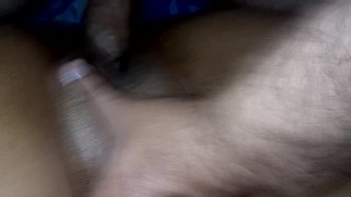 I opened her pink pussy with my hand I stuck my dick feeling her ejaculate very hot🔥💦😋🤤