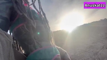 Behind the scene - Anuskatzz loves outdoor sex and shows you her XXX shooting location in lingerie 