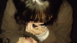 人気夜景スポットで女子大生の彼女にフェラ抜きされる/日本人/素人/個人撮影/野外/主観/女子大生