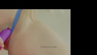 I fill up my pussy with a thong on! 