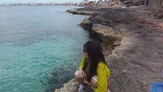 Pee on Sea side rocks