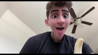 Cute Anime Cartoon Boy Jerks Off after Soccer Game!! Cums on his Face and Shows his Feet!