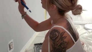 Littleangel84 - Baisée pendant que je repeins ma chambre
