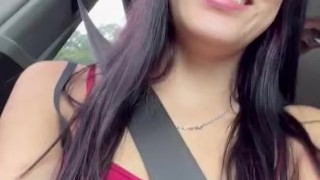 I touch myself in front of the driver