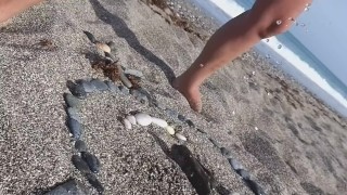 Public PISS ON FACE on the Beach # Risky n Funny pissing among people