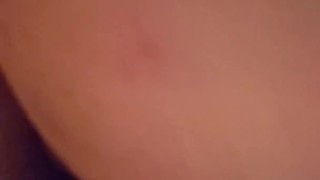 Lover gets a sideways creampie 