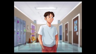 Jugando en los baños del colegio